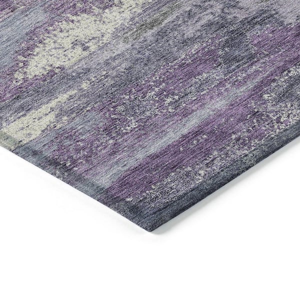 Chantille Machine Washable Indoor/Outdoor Abstract ACN942 Purple 5 ft. x 7 ft. 6 in. Area Rug
