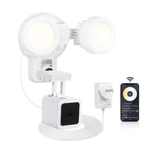 3-in-1 Plugged-In Smart Floodlight, Charger & Mount for Wyze Cam V3 -1500 Lumens, Motion Sensor & Timer Control