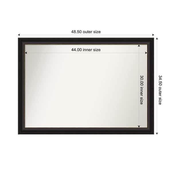 Amanti Art Trio Oil Rubbed Bronze 48.5 in. x 34.5 in. Custom Non-Beveled Recycled Polystyrene Framed Bathroom Vanity Wall Mirror