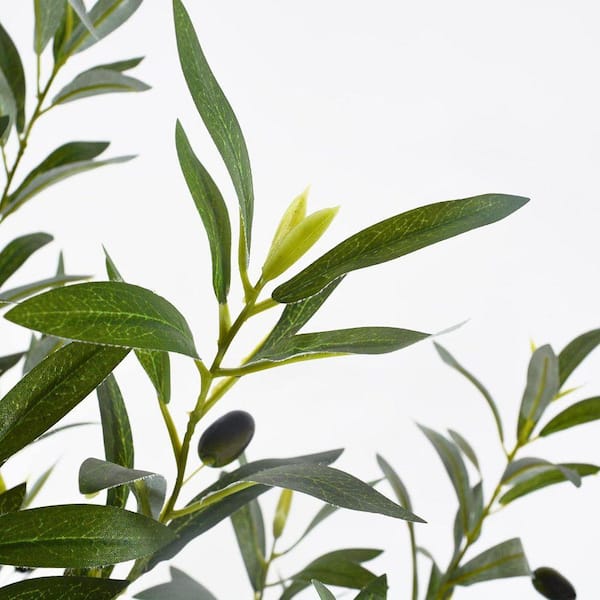 7 ft. Artificial Olive Tree in Pot with Basket Z0C2N87PM7 - The