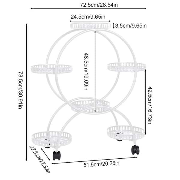 AESOME 30.8 in. x 28.5 in. x 12.8 in. Indoor Metal Plant Stand 6