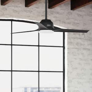 Gallegos 52 in. Integrated LED Indoor/Outdoor Matte Black Ceiling Fan with Wall Control Included
