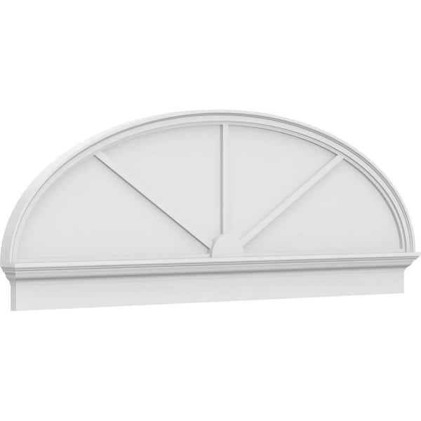 2-3/4 in. x 76 in. x 25-7/8 in. Elliptical 3-Spoke Architectural Grade PVC Combination Pediment Moulding