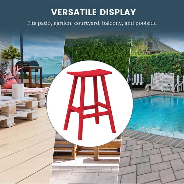 WESTIN OUTDOOR Franklin Red 29 in. Poly HDPE Fade Resistant
