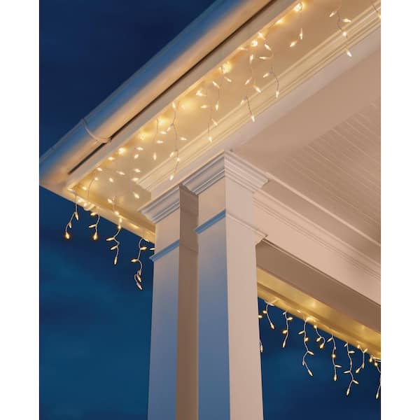 Details about   MAGNAVOX 100lt Warm White LED Smooth Mini Icicle Lights 