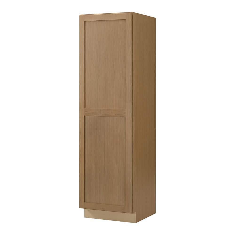 Avondale 24 in. W x 84 in. H x 24 in. D Ready To Assemble Plywood Shaker Utility Pantry Cabinet in White Oak price history on PriceWatchPro