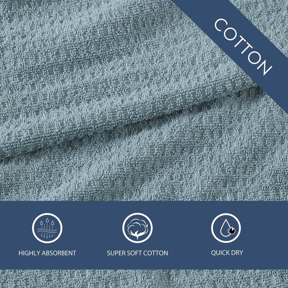 Turquoise 12-Piece Fast Drying Cotton Washcloth Set