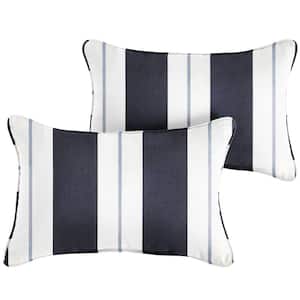 Sunbrella Relate Harbor Rectangle Indoor/Outdoor Lumbar Pillow (2-Pack)