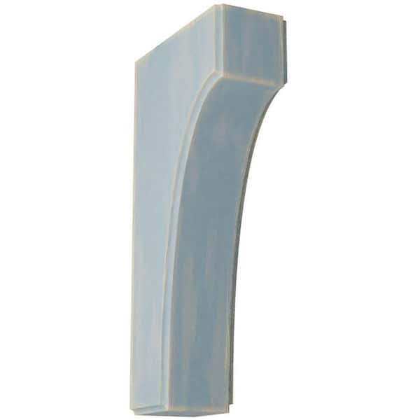 Ekena Millwork 1-3/4 in. x 8 in. x 4 in. Driftwood Blue Clarksville Wood Vintage Decor Bracket