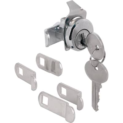 3/4 in. Outside Diameter, Brushed Nickel, 5-Cam Counter Clockwise with Dust Cover Mailbox Lock