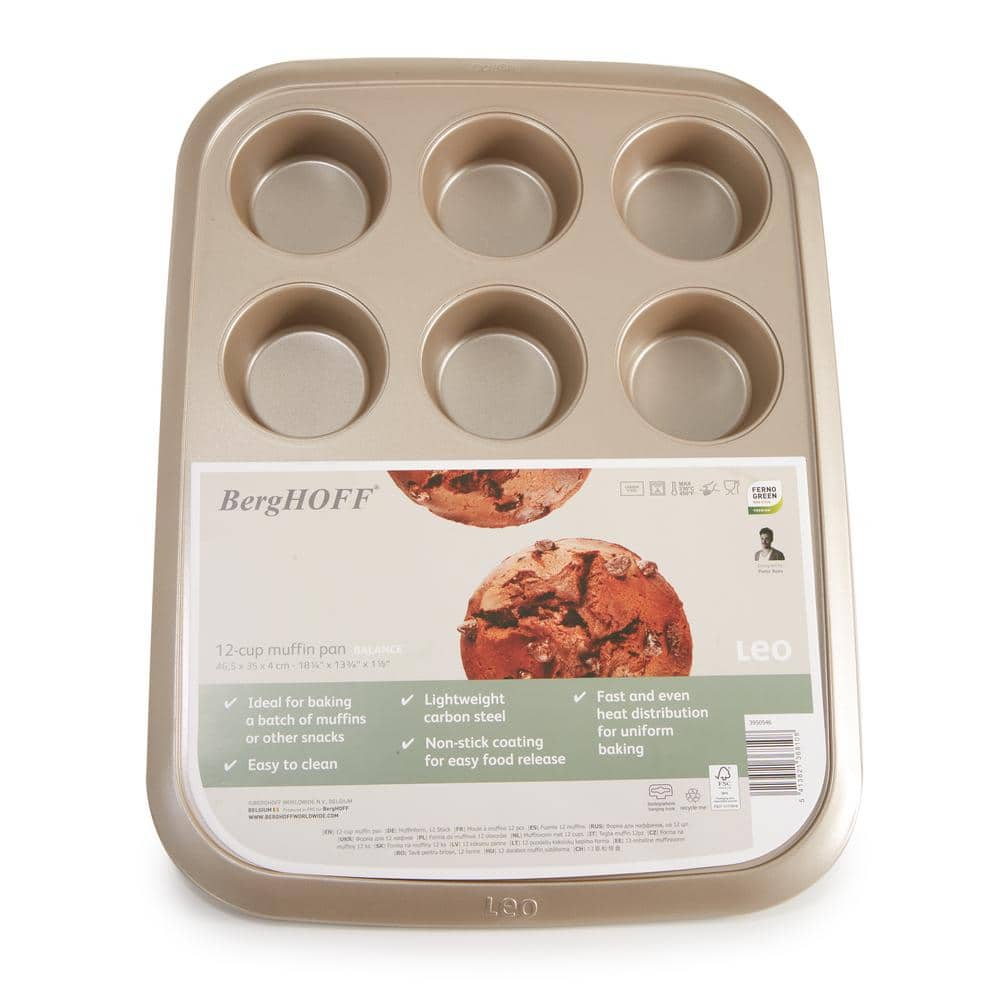 Non-stick Carbon Steel 12-Cup Muffin Pan, 3.25"