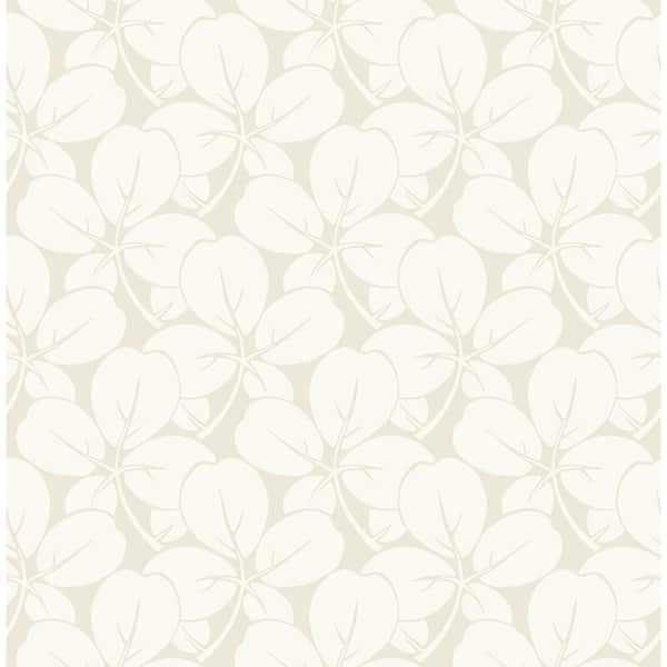 A-Street Prints Robert Off-White Clover Wallpaper Sample