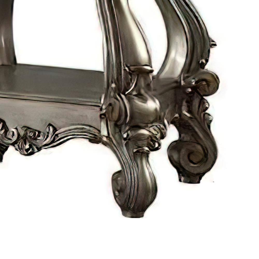 Elegant Silver Glass Pendant Lamp 32.5" Circular Design
