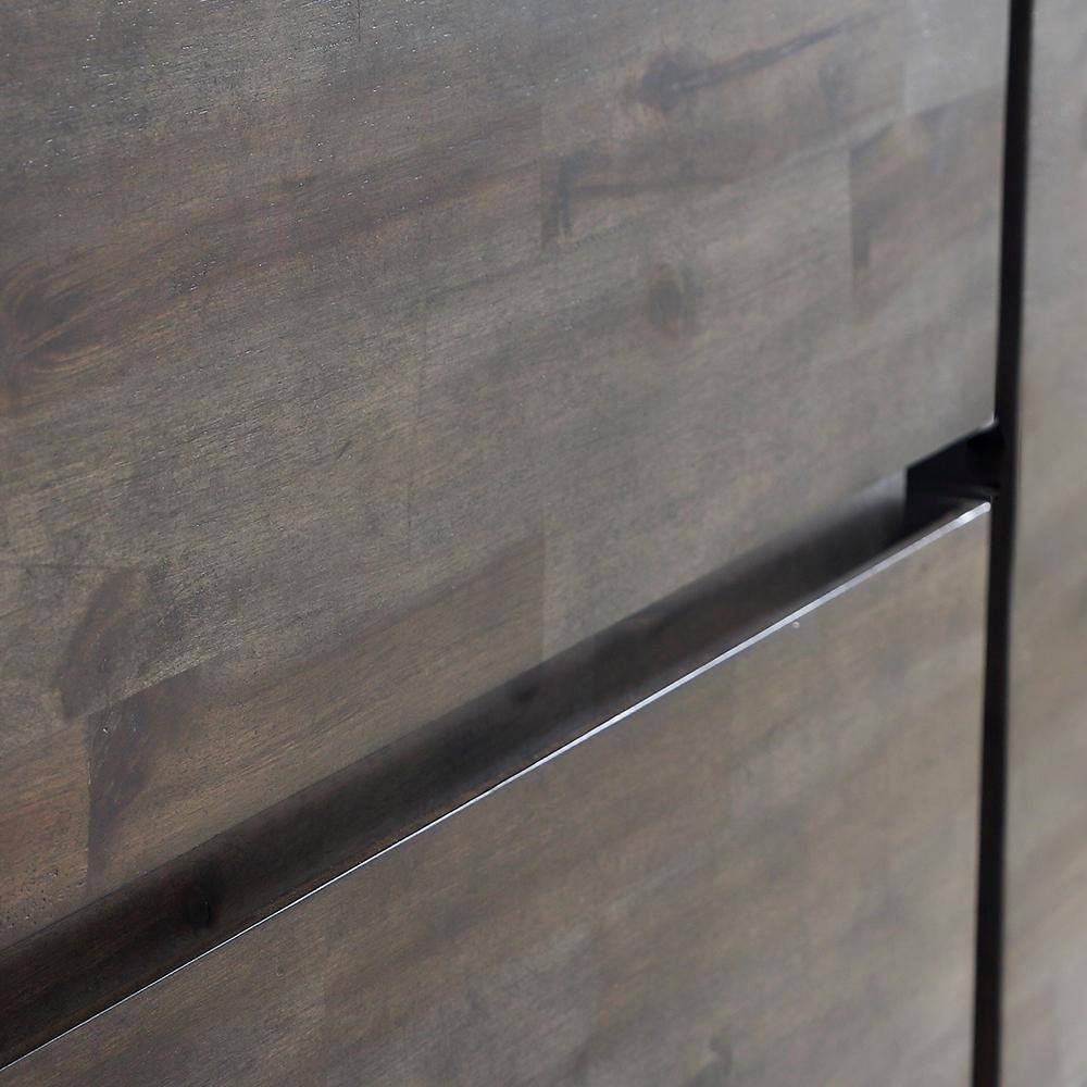 Elegant Formosa 48" Brown Quartz Wall-Mount Vanity Set with Mirror