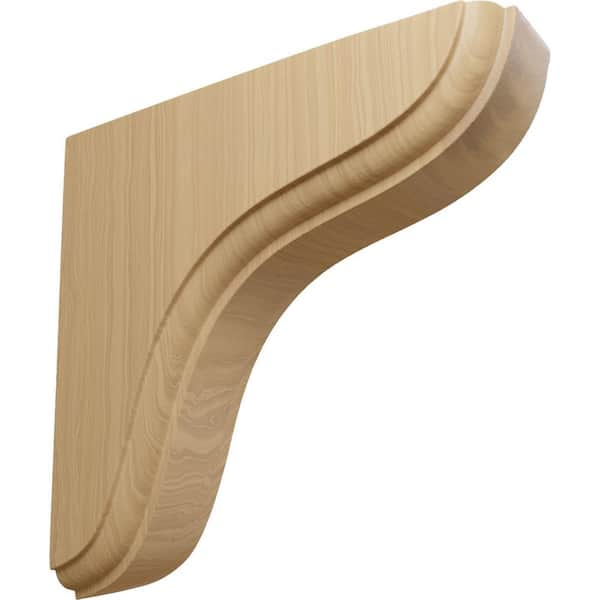 Ekena Millwork 1-3/4 in. x 5-1/2 in. x 5-1/2 in. Cherry Eaton Wood Bracket