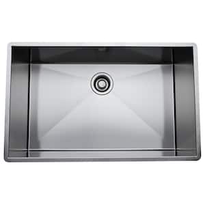 Undermount Stainless Steel 30 in. Single Bowl Kitchen Sink in Brushed Stainless Steel