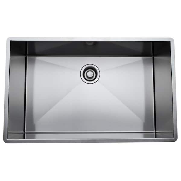 ROHL Undermount Stainless Steel 30 in. Single Bowl Kitchen Sink in Brushed Stainless Steel