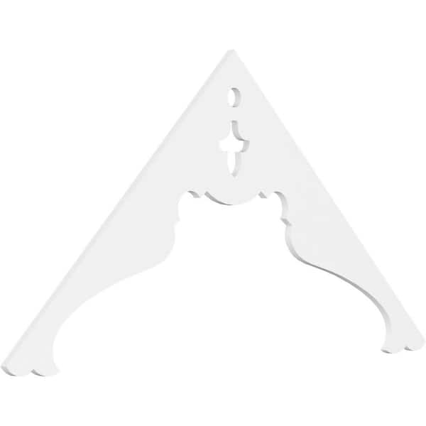 Ekena Millwork 1 in. x 72 in. x 36 in. (12/12) Pitch Heath Gable Pediment Architectural Grade PVC Moulding