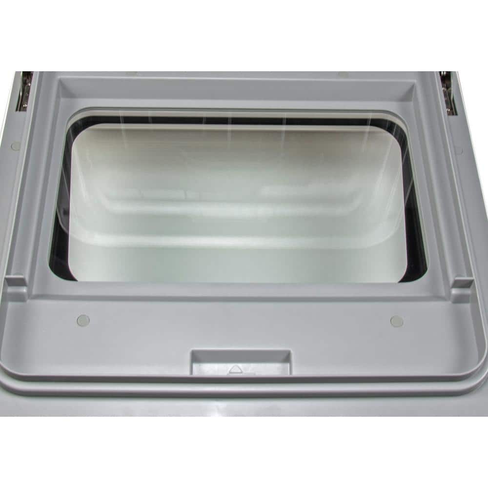 White Compact Countertop Dishwasher with Digital Display