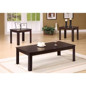 Jasmine 44 in. Cappuccino Rectangle Particle Board Coffee Table