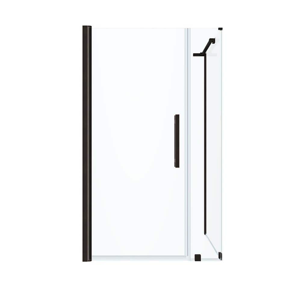 Pasadena Oil Rubbed Bronze Frameless Corner Shower Kit with Tempered Glass Panels