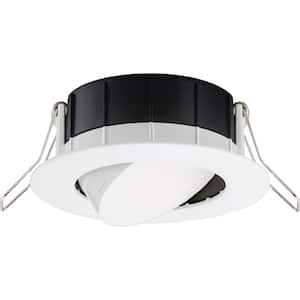 EnviroLite 4 in. White 3000K Canless Remodel Directional Gimbal Integrated  LED Recessed Light Kit EV490112WH30 - The Home Depot