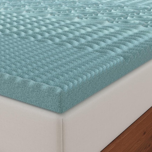Lucid Comfort Collection 3 in. Gel and Aloe Infused Memory Foam Topper -  Queen HDLU30QQ30GT - The Home Depot