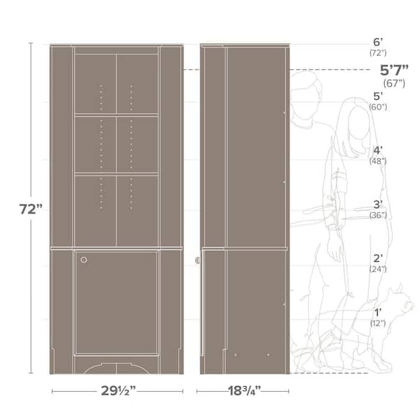 Prepac elite tall on sale corner storage cabinet