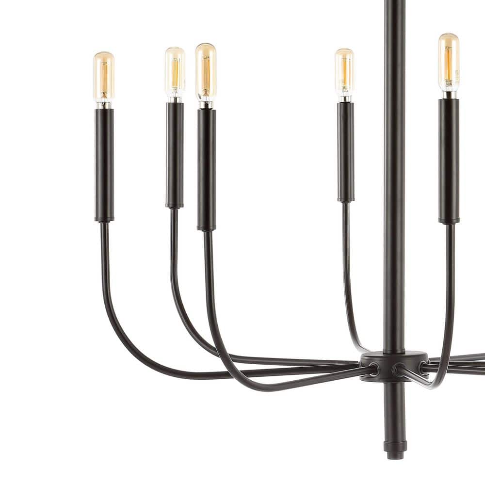 Amoros 27.25" Oil Rubbed Bronze LED Chandelier with Adjustable Height