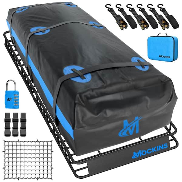 84 in. x 39 in. x 6 in. Expandable Rooftop Cargo Carrier with 35 cu. ft. Waterproof Cargo Bag, Net, and Straps
