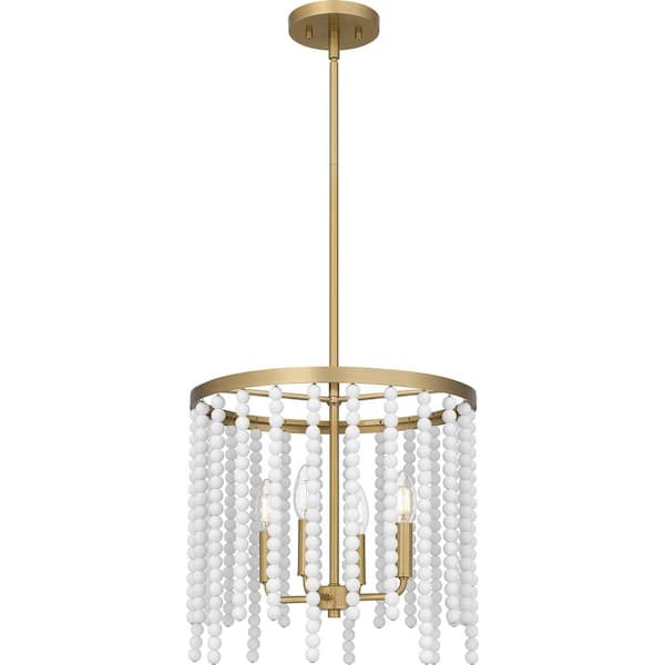 Quoizel Apelle 4-Light Aged Brass Pendant Light
