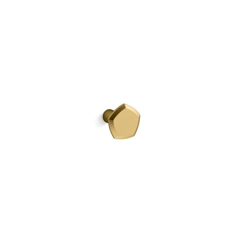 KOHLER Occasion 1.625 in. Vibrant Brushed Moderne Brass Knob