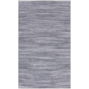 Washables Grey 3 ft. x 5 ft. Abstract Contemporary Area Rug