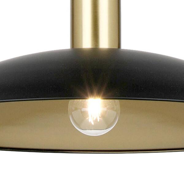 Luminosa 19 in. W 1-Light Black Oversized Shaded Metal Shade