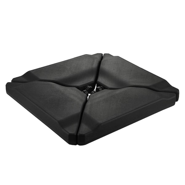Clihome 12.1 lbs. 4-Piece Patio Umbrella Bases with 180 lbs. Capacity in Black