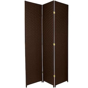 7 ft. Dark Mocha 3-Panel Room Divider