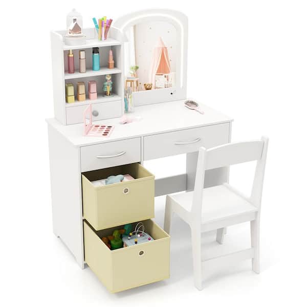 white princess dressing table Amazon.com: high-end Dressing Table 2 in 1 Makeup Vanity Desk European Style Dressing Table Bedroom Modern Stool White Princess Combination : Home & Kitchen