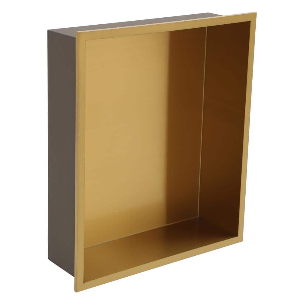 15 in. W x 13 in. H x 4 in. D 18-Gauge Stainless Steel Recessed Shower Niche in Brushed Gold price history on PriceWatchPro