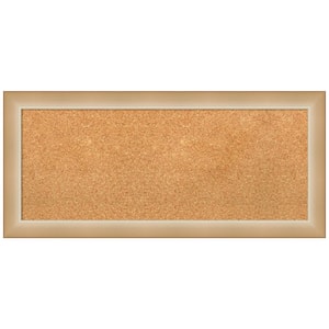 Eva Ombre Gold 33.00 in. x 15.00 in. Framed Corkboard Memo Board
