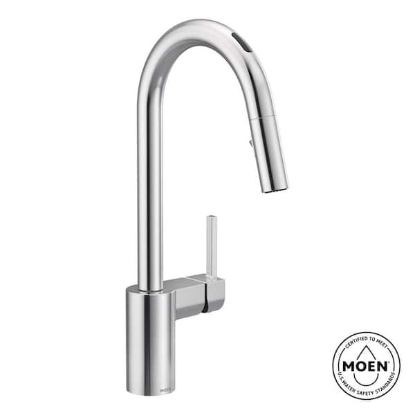 Align Single-Handle Smart Touchless Pull Down Sprayer Kitchen Faucet with Voice Control and Power Clean in Chrome