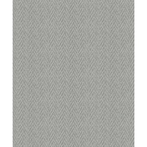 Sisal Weave Texture Grey Matte Finish Vinyl on Non-Woven Non-Pasted Wallpaper Roll