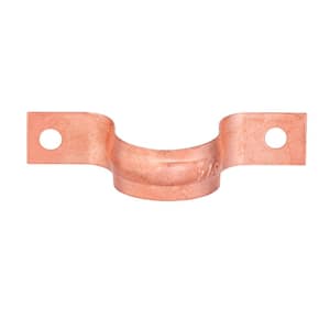 1 in. Copper 2-Hole Pipe Hanger Strap