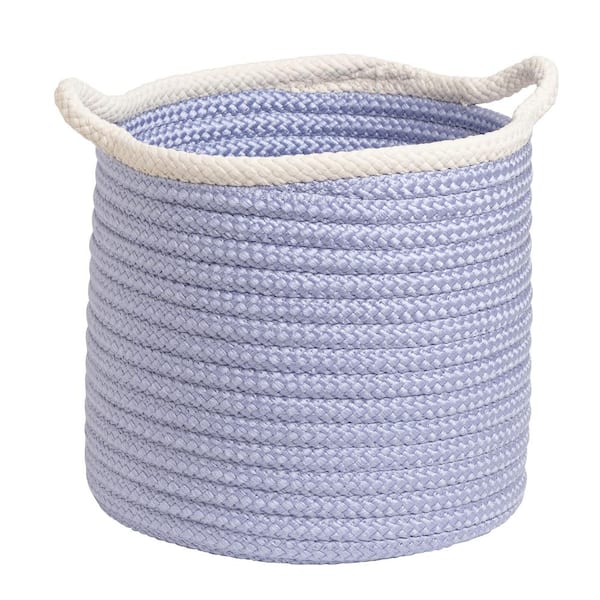 Colonial Mills Sonoma 16 in. x 16 in. x 14 in. Purple Round Polypropylene Braided Basket