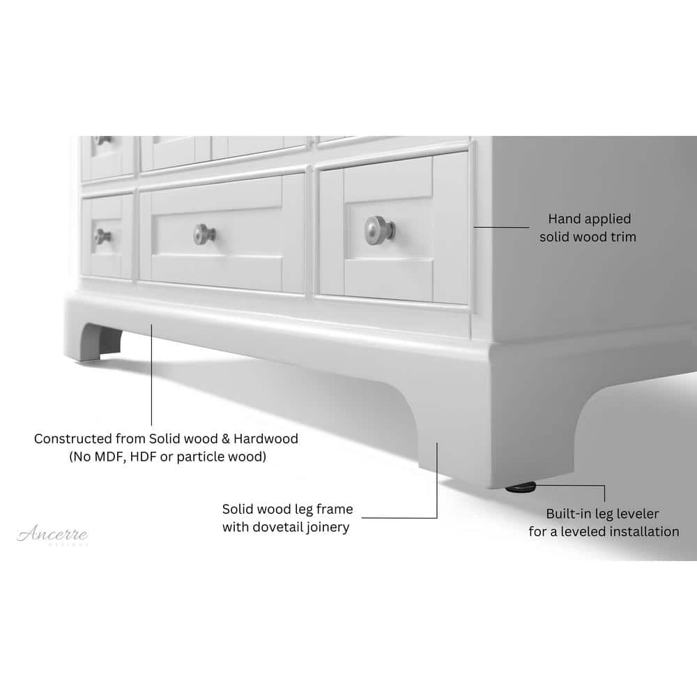 Audrey 48'' White Marble Top Single Sink Vanity
