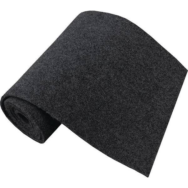 BoatCarpetSales Black Ribbed Bunk Carpet – Marine Boat Trailer Runners 9" X 100' Roll