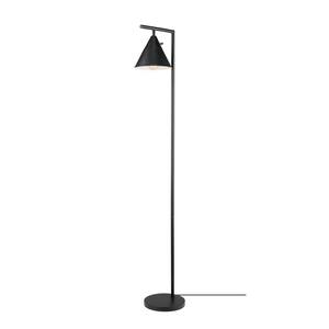 Tristan 65 in. Matte Black Floor Lamp with Pivoting Task Shade and Stepless Rotary Dimmer Switch