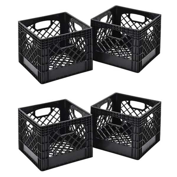 16 qt. Storage Box in Black with Handles (2-Pack)