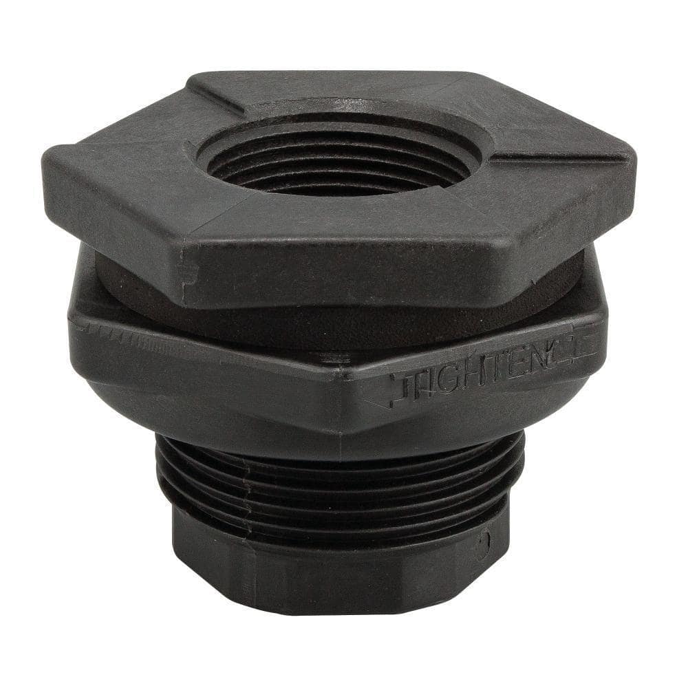 HAYWARD BULKHEAD FITTING,3/4 IN,THREAD X TH - Bulkhead Tank