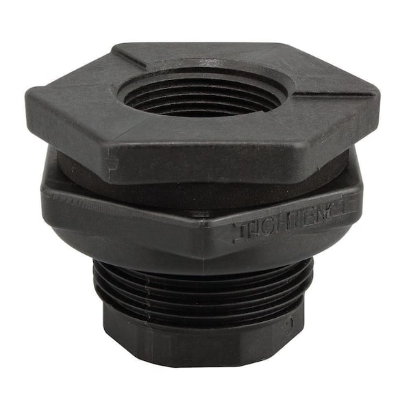 Everbilt 1/2 in. Polyoxymethylene Bulkhead Union With Washer Fitting
