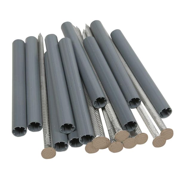 DISCOUNTINUED 7 in. Clay Aluminum Spikes and 5 in. Plastic Ferrules 10 Pack